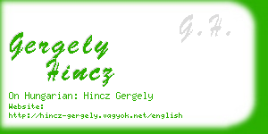 gergely hincz business card